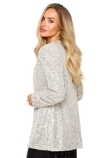Jakke Moe til dame fra MS StyleHaven, laget av polyester, farge beige, størrelse L, med long ermer, perfekt til dress