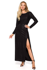 Aftenkjole - Moe til dame fra MS StyleHaven, laget av polyester, farge beige, størrelse M, med long ermer, perfekt til dress