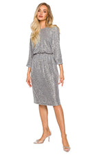 Aftenkjole Moe til dame fra MS StyleHaven, laget av polyester, farge beige, størrelse XL, med 45720 ermer, perfekt til dress