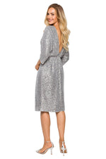 Aftenkjole Moe til dame fra MS StyleHaven, laget av polyester, farge Grå, størrelse s, med 45720 ermer, perfekt til dress