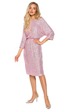 Aftenkjole Moe til dame fra MS StyleHaven, laget av polyester, farge Grå, størrelse M, med 45720 ermer, perfekt til dress