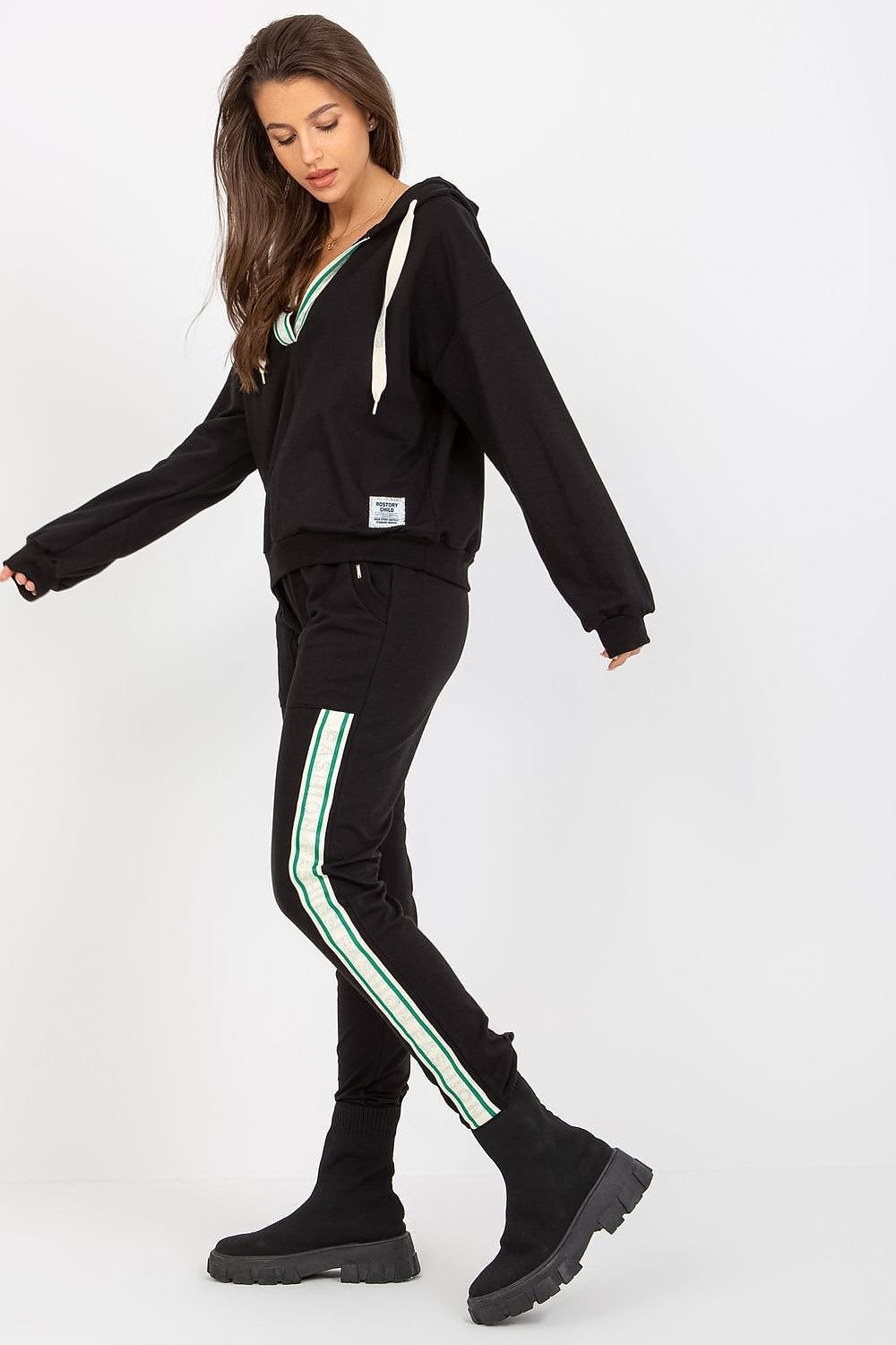 Sett - Relevance til dame fra MS StyleHaven, laget av Bomull, farge Blå, størrelse S/M, med 45720 ermer, perfekt til casual; dress