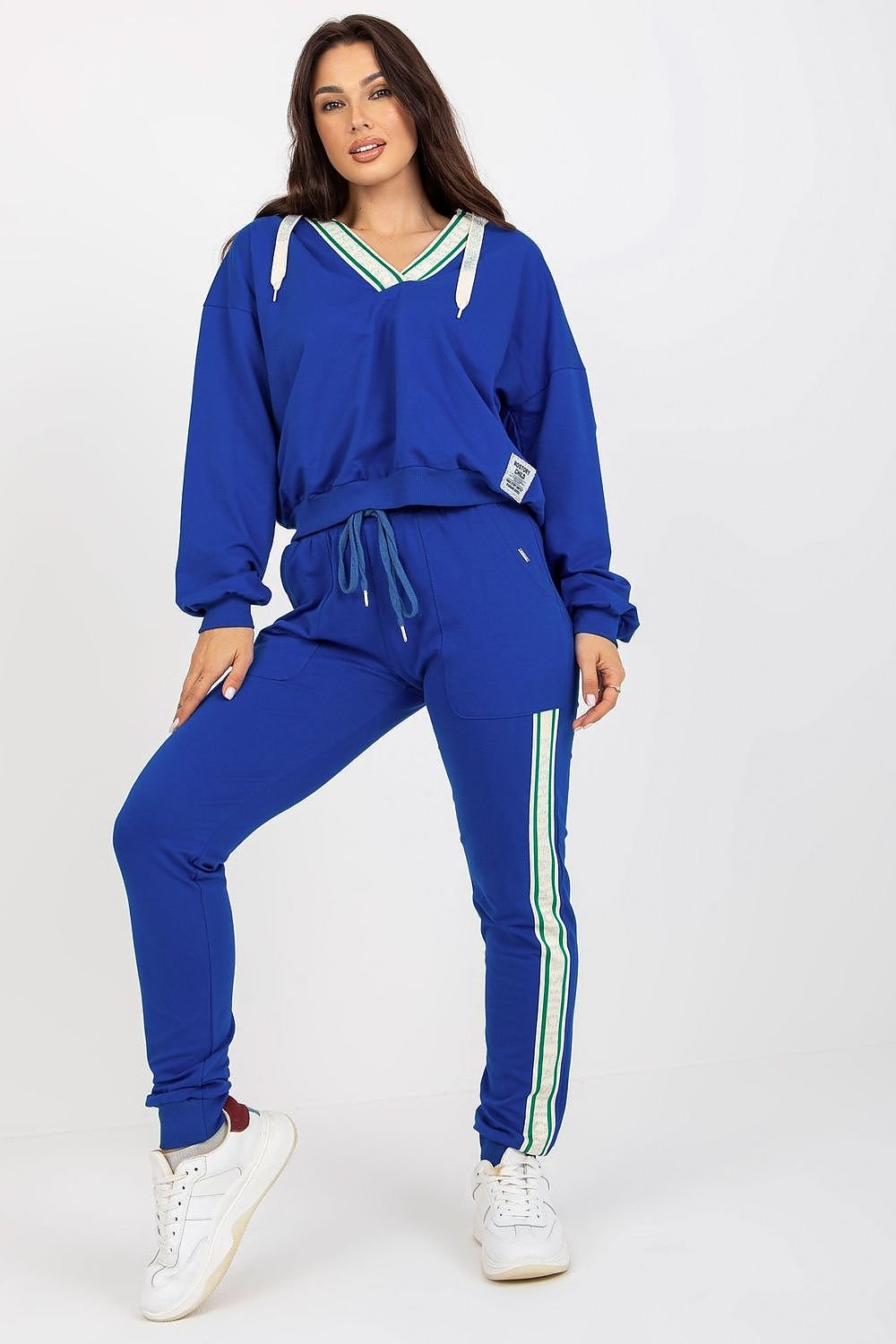 Sett - Relevance til dame fra MS StyleHaven, laget av Bomull, farge Grønn, størrelse S/M, med 45720 ermer, perfekt til casual; dress
