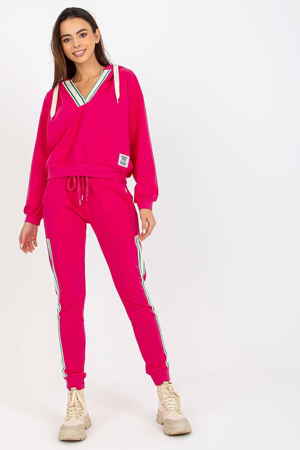 Sett - Relevance til dame fra MS StyleHaven, laget av Bomull, farge Grønn, størrelse S/M, med 45720 ermer, perfekt til casual; dress
