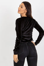 Kort Sommerbluse Lakerta til dame fra MS StyleHaven, laget av Bomull; Viskose; polyester; Elastan, farge Grå, størrelse S/M, med long ermer, perfekt til casual; dress