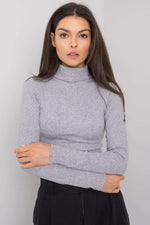 Turtleneck Rue Paris til dame fra MS StyleHaven, laget av Bomull, farge Grønn, størrelse S/M, med sleeveless; 3-4 ermer, perfekt til casual; dress