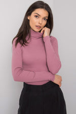 Turtleneck Rue Paris til dame fra MS StyleHaven, laget av Bomull, farge Brun, størrelse L/XL, med sleeveless; 3-4 ermer, perfekt til casual; dress