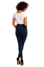 Blissful Bump Leggings fra PeeKaBoo til dame fra MS StyleHaven, laget av Bomull; Elastan, farge Marineblå, størrelse 2XL/3XL, med 45720 ermer, perfekt til casual; dress
