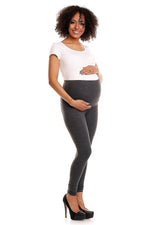 Blissful Bump Leggings fra PeeKaBoo til dame fra MS StyleHaven, laget av Bomull; Elastan, farge Grå 2, størrelse L/XL, med 45720 ermer, perfekt til casual; dress