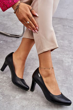 Sergio Leone Classic Pumps til dame til dame fra MS StyleHaven, laget av Viskose; polyester; Polyamid, farge Svart, størrelse 38, med long ermer, perfekt til dress; casual