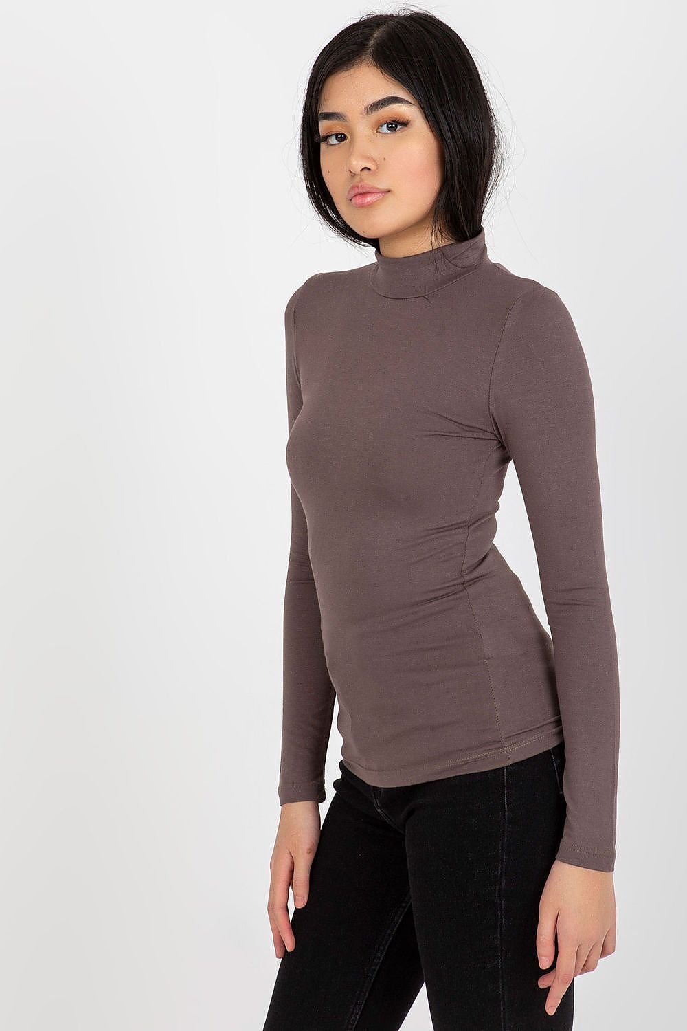 Turtleneck Rue Paris til dame fra MS StyleHaven, laget av Viskose, farge Rosa, størrelse M, med sleeveless; 3-4 ermer, perfekt til casual; dress