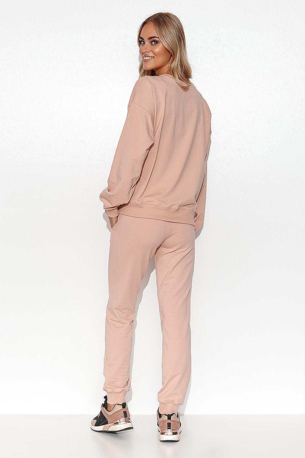 Sett Makadamia til dame fra MS StyleHaven, laget av Bomull, farge Rosa, størrelse 40/42, med long ermer, perfekt til casual; dress