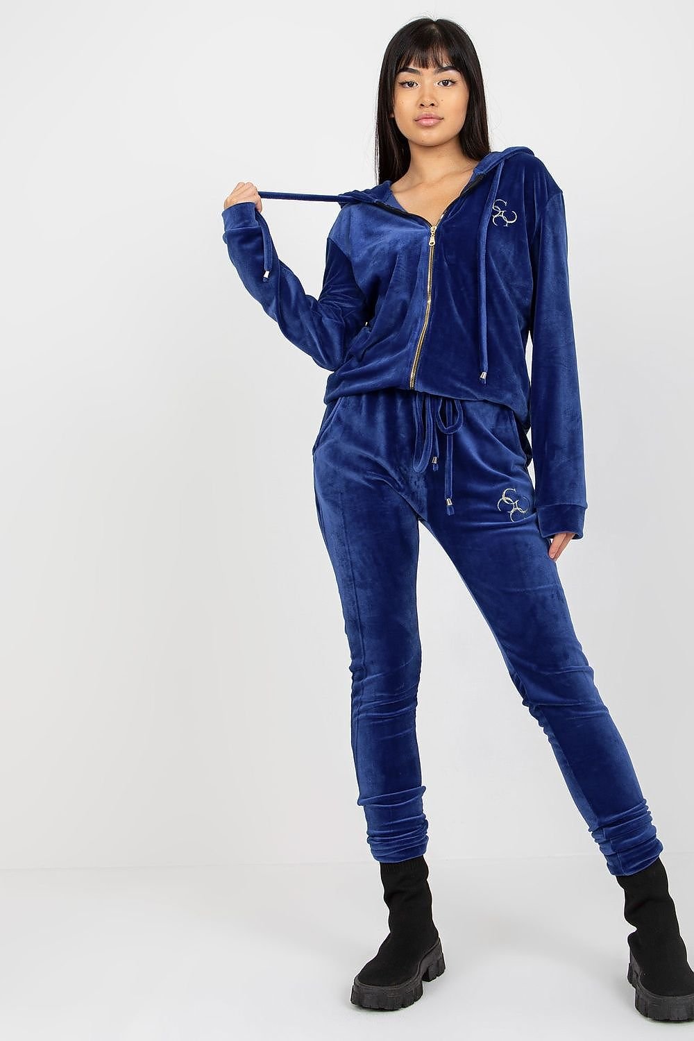 Sett - Relevance til dame fra MS StyleHaven, laget av Viskose; Elastan-1, farge Blå 2, størrelse S/M, med 45720 ermer, perfekt til casual; dress