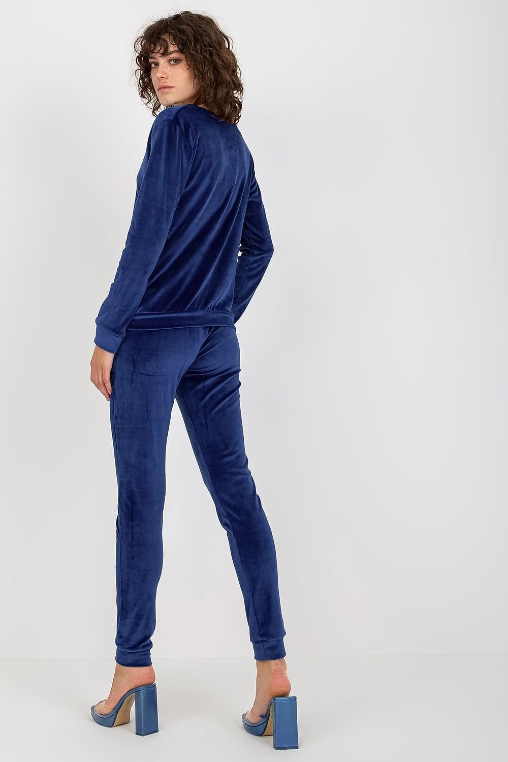 Sett - Relevance til dame fra MS StyleHaven, laget av Viskose; Elastan-1, farge Blå 2, størrelse S/M, med short ermer, perfekt til casual; dress