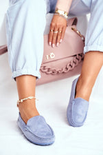 Mocassin Step in Style til dame fra MS StyleHaven, laget av polyester, farge Marineblå, størrelse 37, med long ermer, perfekt til casual