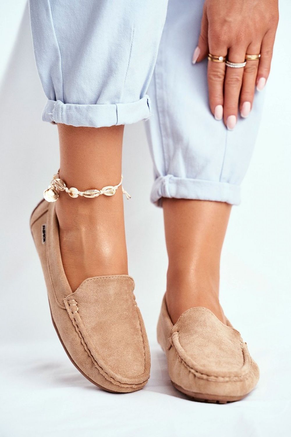Mocassin Step in Style til dame fra MS StyleHaven, laget av polyester, farge Marineblå, størrelse 40, med long ermer, perfekt til casual