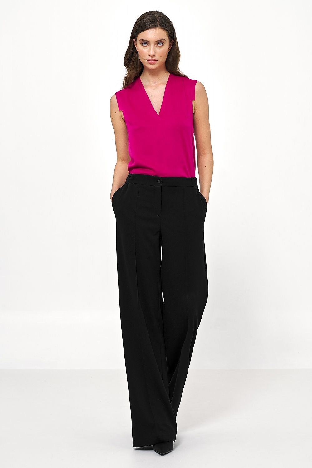 Bluse Nife til dame fra MS StyleHaven, laget av Viskose, farge Rosa, størrelse 38, med 45720 ermer, perfekt til casual; dress