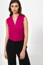 Bluse Nife til dame fra MS StyleHaven, laget av Viskose, farge Rosa, størrelse 42, med 45720 ermer, perfekt til casual; dress