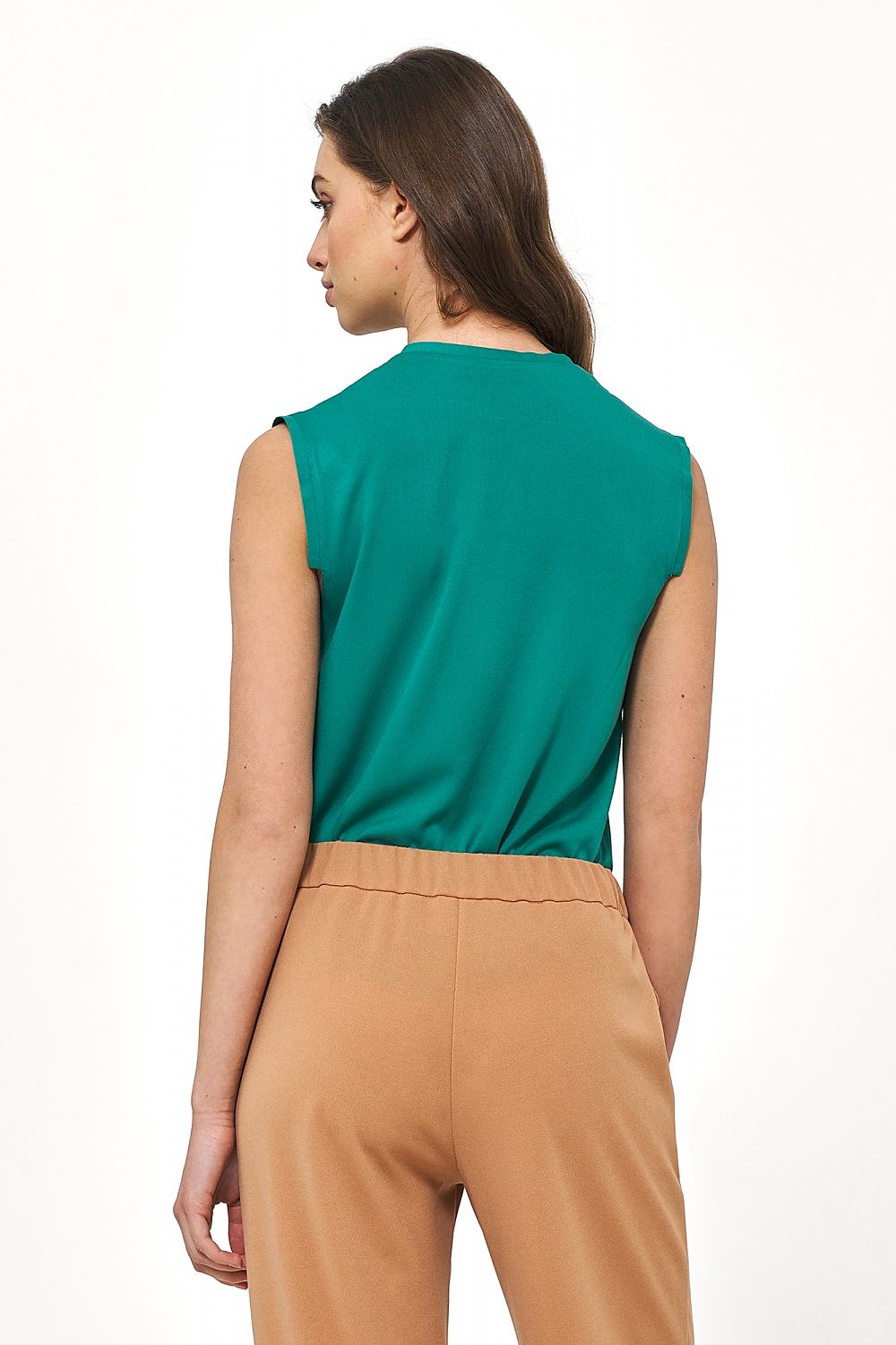 Bluse Nife til dame fra MS StyleHaven, laget av Viskose, farge Grønn, størrelse 40, med 45720 ermer, perfekt til casual; dress