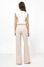 Damebukser Nife til dame fra MS StyleHaven, laget av polyester, farge beige, størrelse 40, med long ermer, perfekt til casual; dress