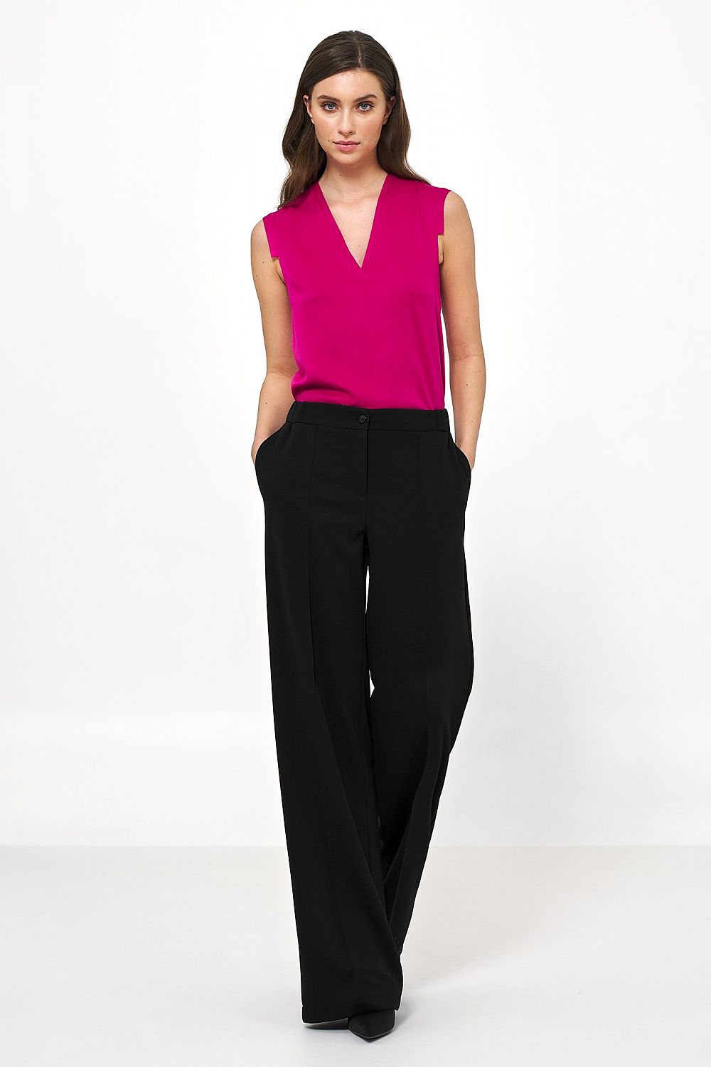 Damebukser Nife til dame fra MS StyleHaven, laget av polyester, farge Svart, størrelse 38, med long ermer, perfekt til casual; dress