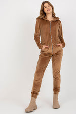 Sett - Relevance til dame fra MS StyleHaven, laget av Viskose, farge beige 2, størrelse S, med 45720 ermer, perfekt til casual; dress
