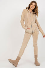 Sett - Relevance til dame fra MS StyleHaven, laget av Viskose, farge beige 2, størrelse S, med 45720 ermer, perfekt til casual; dress