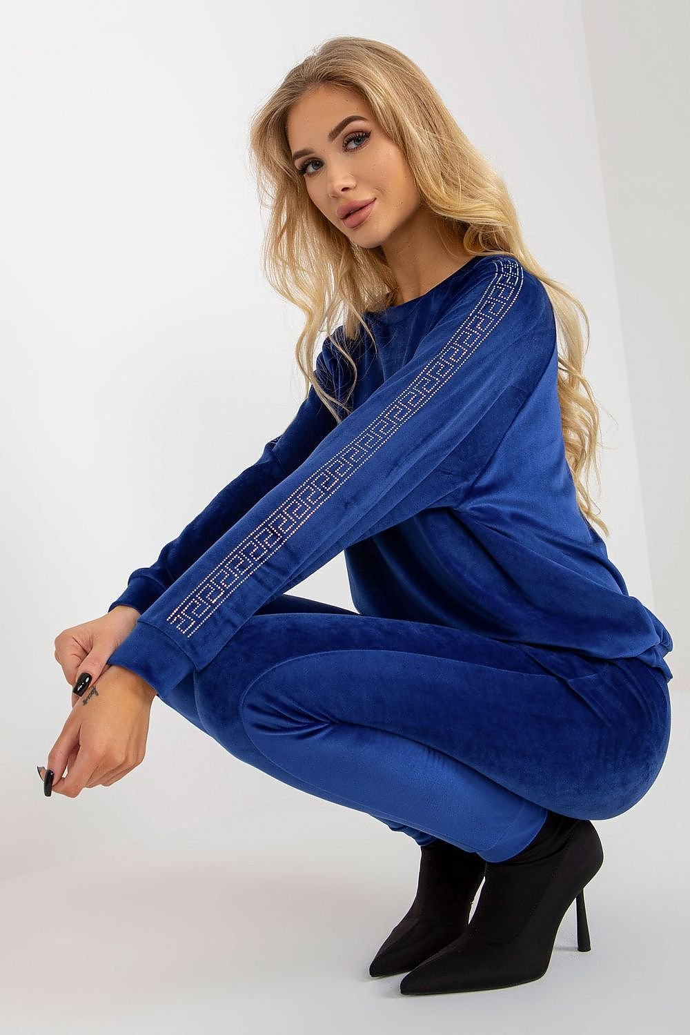 Sett - Relevance til dame fra MS StyleHaven, laget av Viskose, farge Blå 2, størrelse S/M, med 45720 ermer, perfekt til casual; dress
