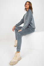 Sett - Relevance til dame fra MS StyleHaven, laget av Viskose, farge Grå, størrelse S/M, med 45720 ermer, perfekt til casual; dress