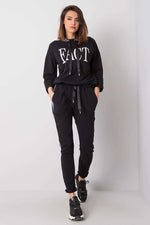 Sett - Relevance til dame fra MS StyleHaven, laget av Bomull, farge Svart, størrelse S/M, med short ermer, perfekt til casual; dress