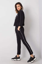 Sett - Relevance til dame fra MS StyleHaven, laget av Bomull, farge Svart, størrelse S/M, med short ermer, perfekt til casual; dress