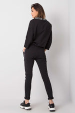 Sett - Relevance til dame fra MS StyleHaven, laget av Bomull, farge Svart, størrelse S/M, med short ermer, perfekt til casual; dress