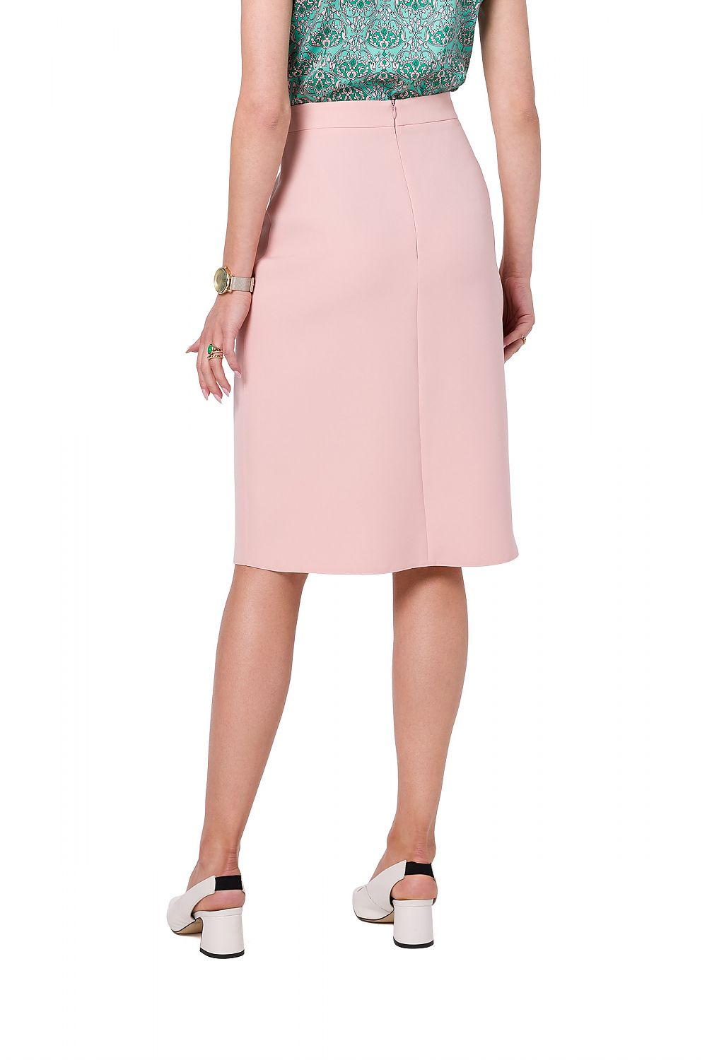 Skjørt Stylove til dame fra MS StyleHaven, laget av polyester; Elastan, farge Rosa, størrelse L, med sleeveless ermer, perfekt til dress