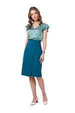 Skjørt Stylove til dame fra MS StyleHaven, laget av polyester; Elastan, farge Rosa, størrelse XXL, med sleeveless ermer, perfekt til dress