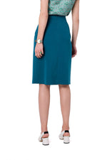 Skjørt Stylove til dame fra MS StyleHaven, laget av polyester; Elastan, farge Blå, størrelse s, med sleeveless ermer, perfekt til dress