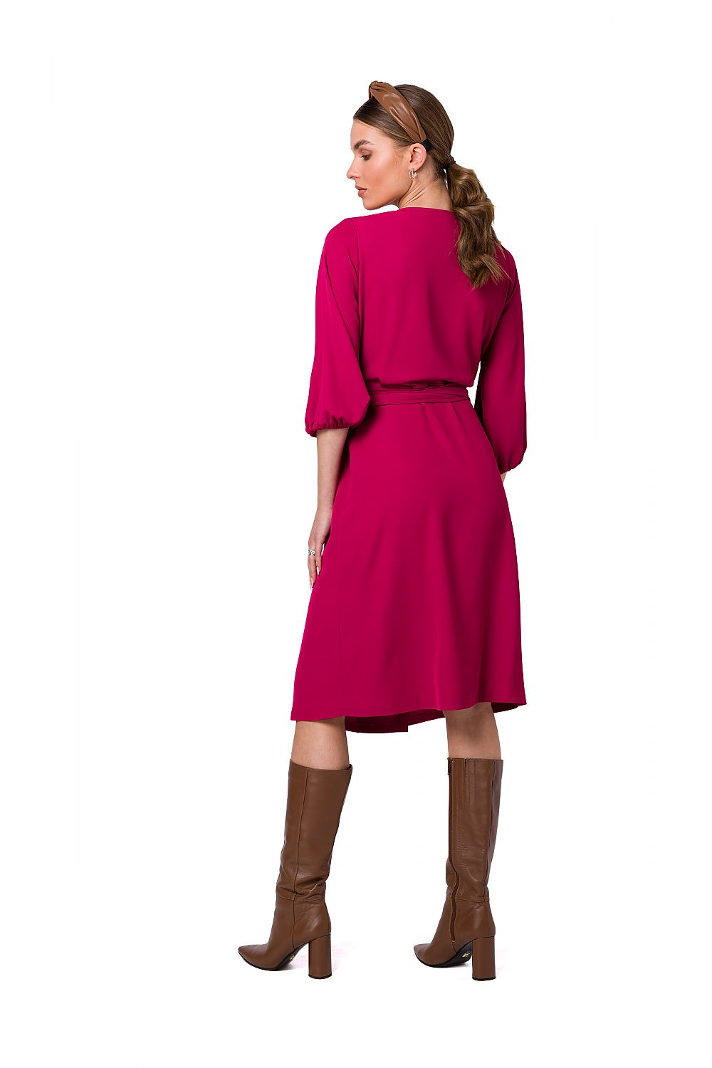Dagkjole Stylove til dame fra MS StyleHaven, laget av polyester; Elastan-1, farge Fiolett, størrelse M, med lang ermer, perfekt til dress