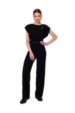 Jumbsuit Stylove til dame fra MS StyleHaven, laget av polyester; Elastan-1, farge Fiolett, størrelse XXL, med short; cap ermer, perfekt til dress