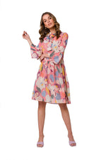 Dagkjole Stylove til dame fra MS StyleHaven, laget av polyester; Elastan-1, farge Brun, størrelse XXL, med lang ermer, perfekt til dress
