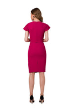 Cocktailkjole Stylove til dame fra MS StyleHaven, laget av polyester; Elastan-1, farge Fiolett, størrelse M, med cap ermer, perfekt til dress
