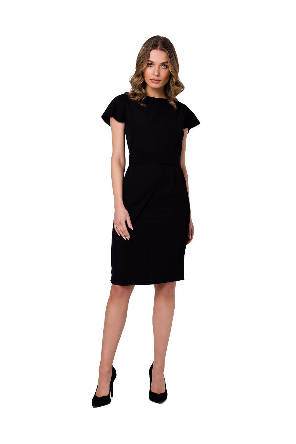 Cocktailkjole Stylove til dame fra MS StyleHaven, laget av polyester; Elastan-1, farge Fiolett, størrelse XXL, med cap ermer, perfekt til dress
