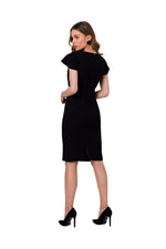 Cocktailkjole Stylove til dame fra MS StyleHaven, laget av polyester; Elastan-1, farge Blå, størrelse s, med cap ermer, perfekt til dress