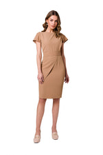 Cocktailkjole Stylove til dame fra MS StyleHaven, laget av polyester; Elastan-1, farge Blå, størrelse M, med cap ermer, perfekt til dress