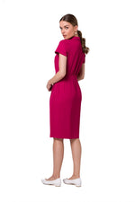 Dagkjole Stylove til dame fra MS StyleHaven, laget av polyester; Elastan-1, farge Fiolett, størrelse M, med short ermer, perfekt til dress