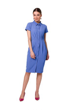 Dagkjole Stylove til dame fra MS StyleHaven, laget av polyester; Elastan-1, farge Fiolett, størrelse L, med short ermer, perfekt til dress