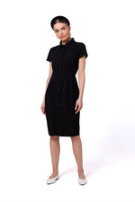Dagkjole Stylove til dame fra MS StyleHaven, laget av polyester; Elastan-1, farge Fiolett, størrelse XXL, med short ermer, perfekt til dress