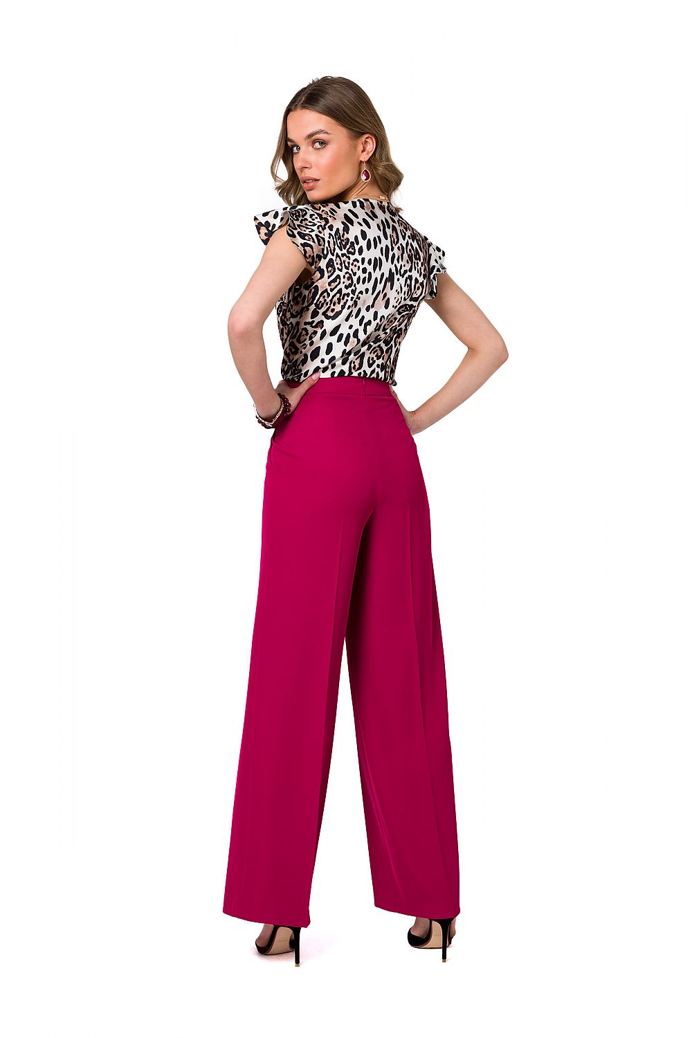 Damebukser Stylove til dame fra MS StyleHaven, laget av polyester, farge Fiolett, størrelse M, med long ermer, perfekt til dress