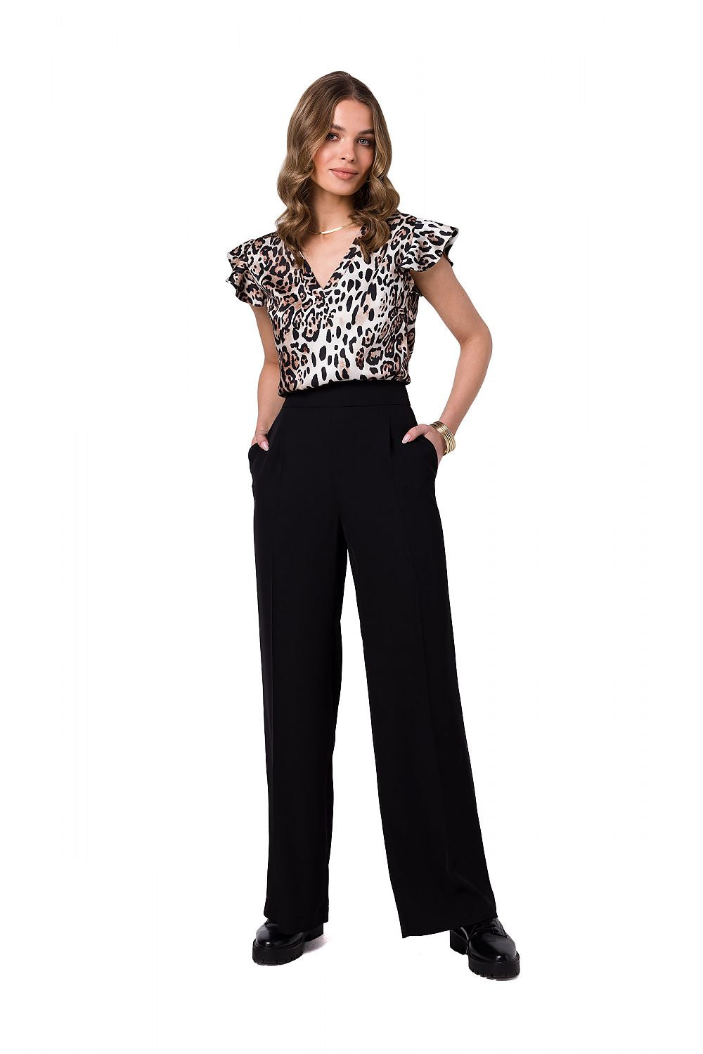 Damebukser Stylove til dame fra MS StyleHaven, laget av polyester, farge Fiolett, størrelse XXL, med long ermer, perfekt til dress