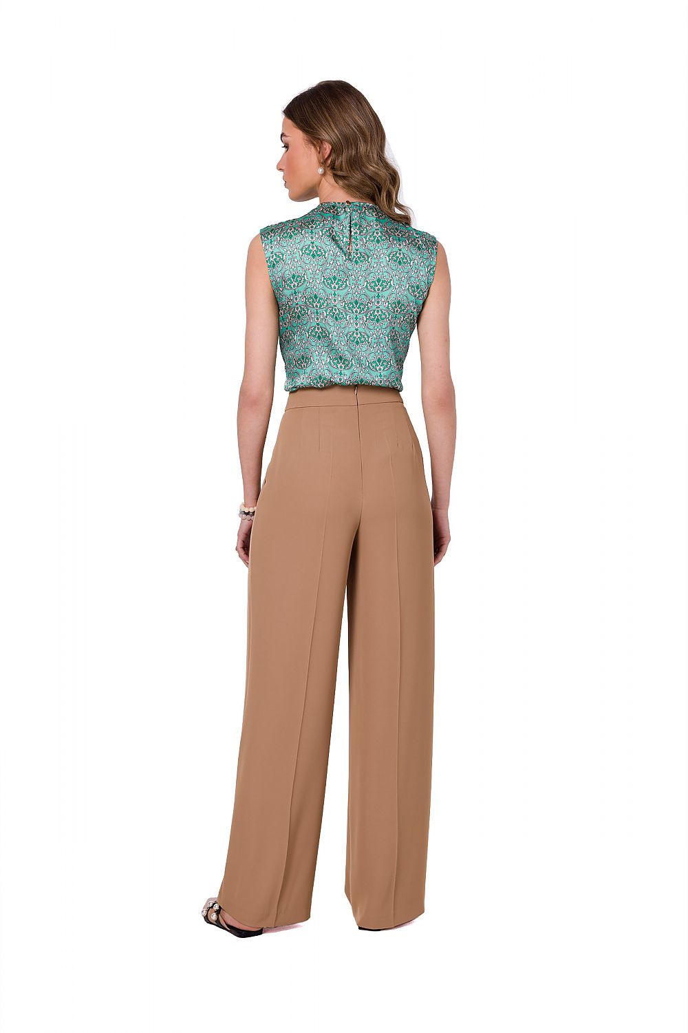 Damebukser Stylove til dame fra MS StyleHaven, laget av polyester, farge Blå, størrelse L, med long ermer, perfekt til dress