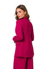 Jakke Stylove til dame fra MS StyleHaven, laget av polyester; Elastan, farge Fiolett, størrelse L, med long ermer, perfekt til dress