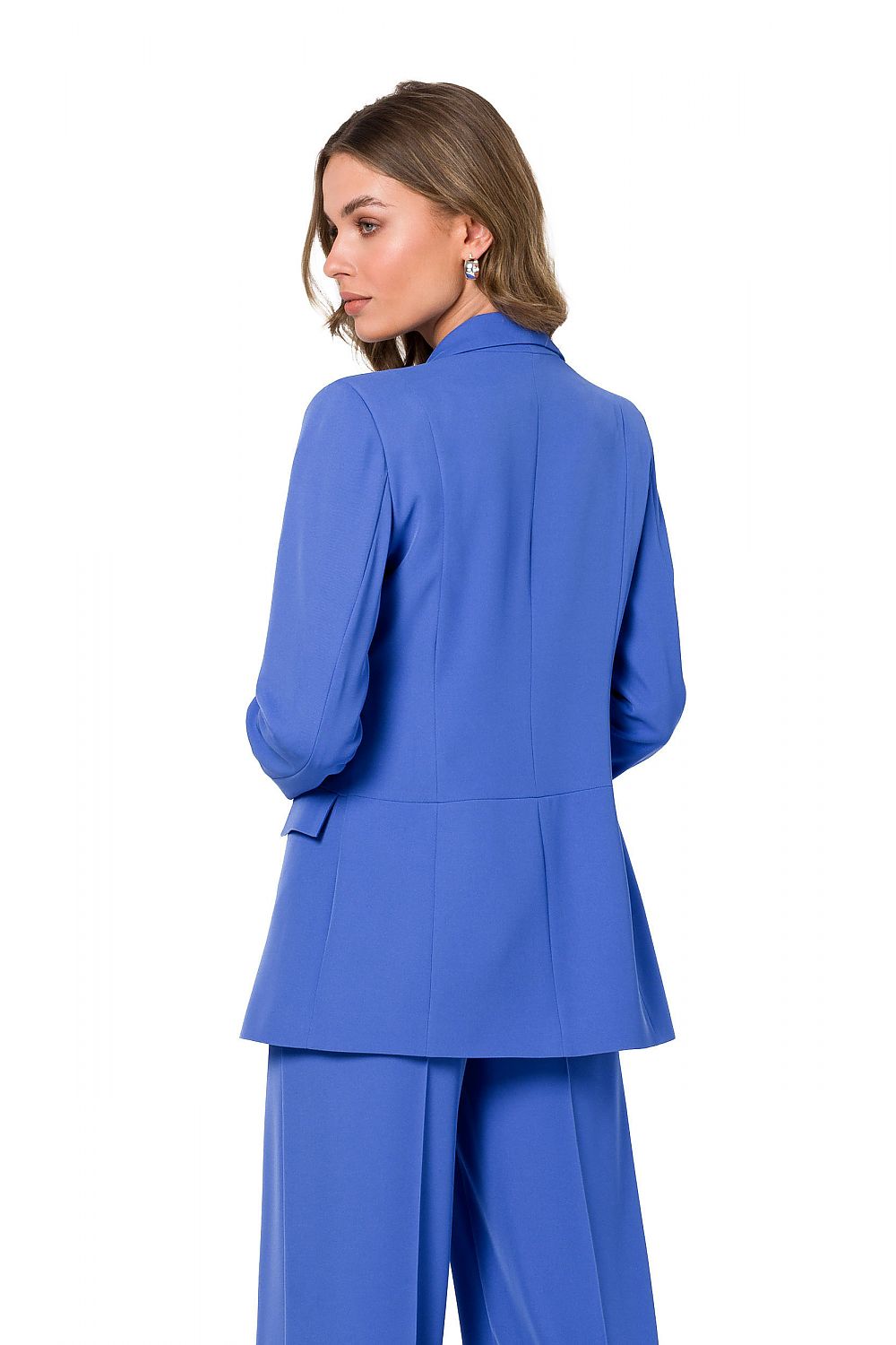 Jakke Stylove til dame fra MS StyleHaven, laget av polyester; Elastan, farge Blå, størrelse s, med long ermer, perfekt til dress